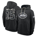 NY.Jets #15 Adonai Mitchell Player 2026 Black Logo Pullover Hoodies Limited Game Ddoa Stitched Jerseys