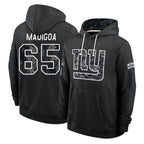 NY.Giants #65 Francis Mauigoa Player 2026 Black Logo Pullover Hoodies Limited Game Ddoa Stitched Jerseys