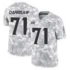 M.Vikings #71 Christian Darrisaw Player Arctic Camo Salute To Service Limited Game Ddoa Stitched Jerseys