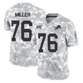 D.Lions #76 Blake Miller Player Arctic Camo Salute To Service Limited Ddoa Stitched Jerseys