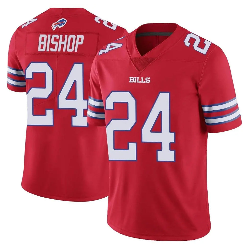 B.Bills #24 Cole Bishop Player Red Vapor Untouchable Limited Home Game Ddoa Stitched Jerseys