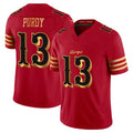 SF.49ers #13 Brock Purdy Player Red Rivalries Vapor Limited Home Game Ddoa Stitched Jerseys