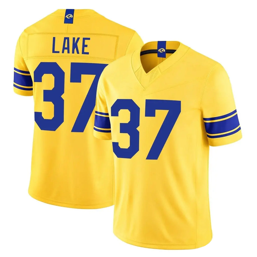 LA.Rams #37 Quentin Lake Player Gold Limited Classic Sol Vapor F.U.S.E.Home Game Ddoa Stitched Jerseys