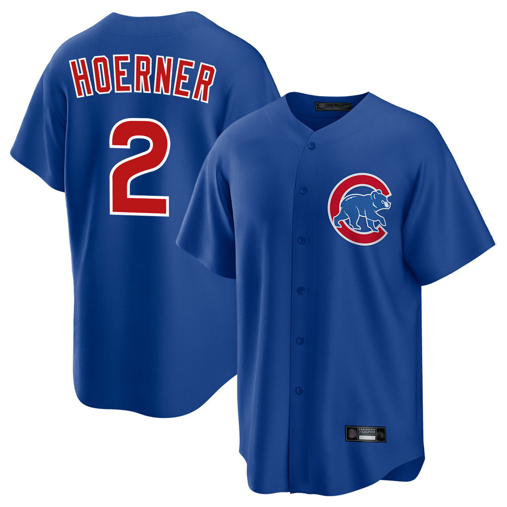 C.Cubs #2 Nico Hoerner Player Royal Home Game Ddoa Stitched Jerseys