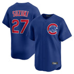 C.Cubs #27 Seiya Suzuki Player Royal Limited Home Ddoa Stitched Jerseys