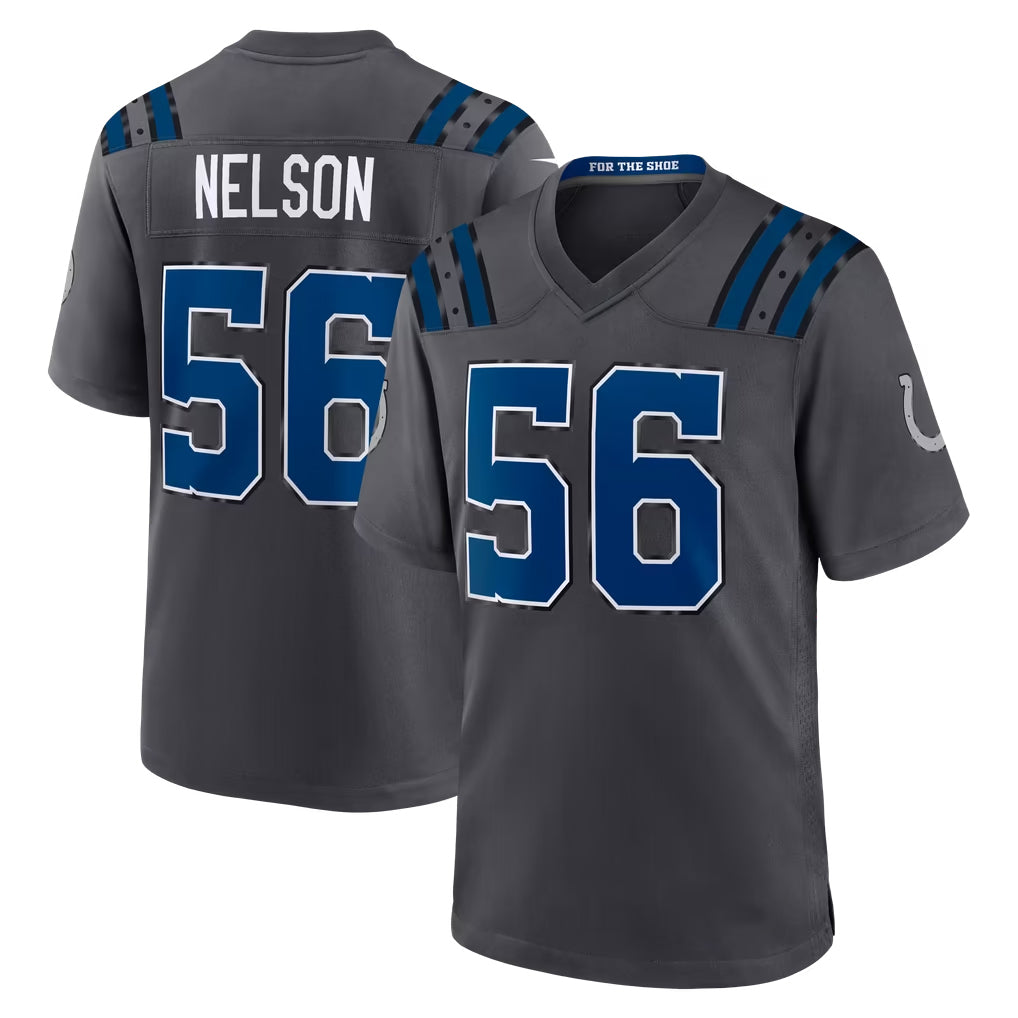 IN.Colts #56 Quenton Nelson Player Anthracite 2026 Rivalries Collection Home Game Ddoa Stitched Jerseys