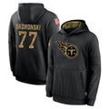 T.Titans #77 Peter Skoronski Player Black Salute to Service Sideline Performance Pullover Hoodies Home Game Ddoa Stitched Jerseys