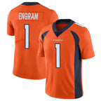 D.Broncos #1 Evan Engram Player Orange Color Vapor Untouchable Limited Game Ddoa Stitched Jerseys
