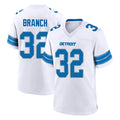 D.Lions #32 Brian Branch Player White Alternate Home Game Ddoa Stitched Jerseys