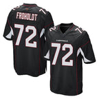 A.Cardinals #72 Hjalte Froholdt Player Black Home Game Ddoa Stitched Jerseys