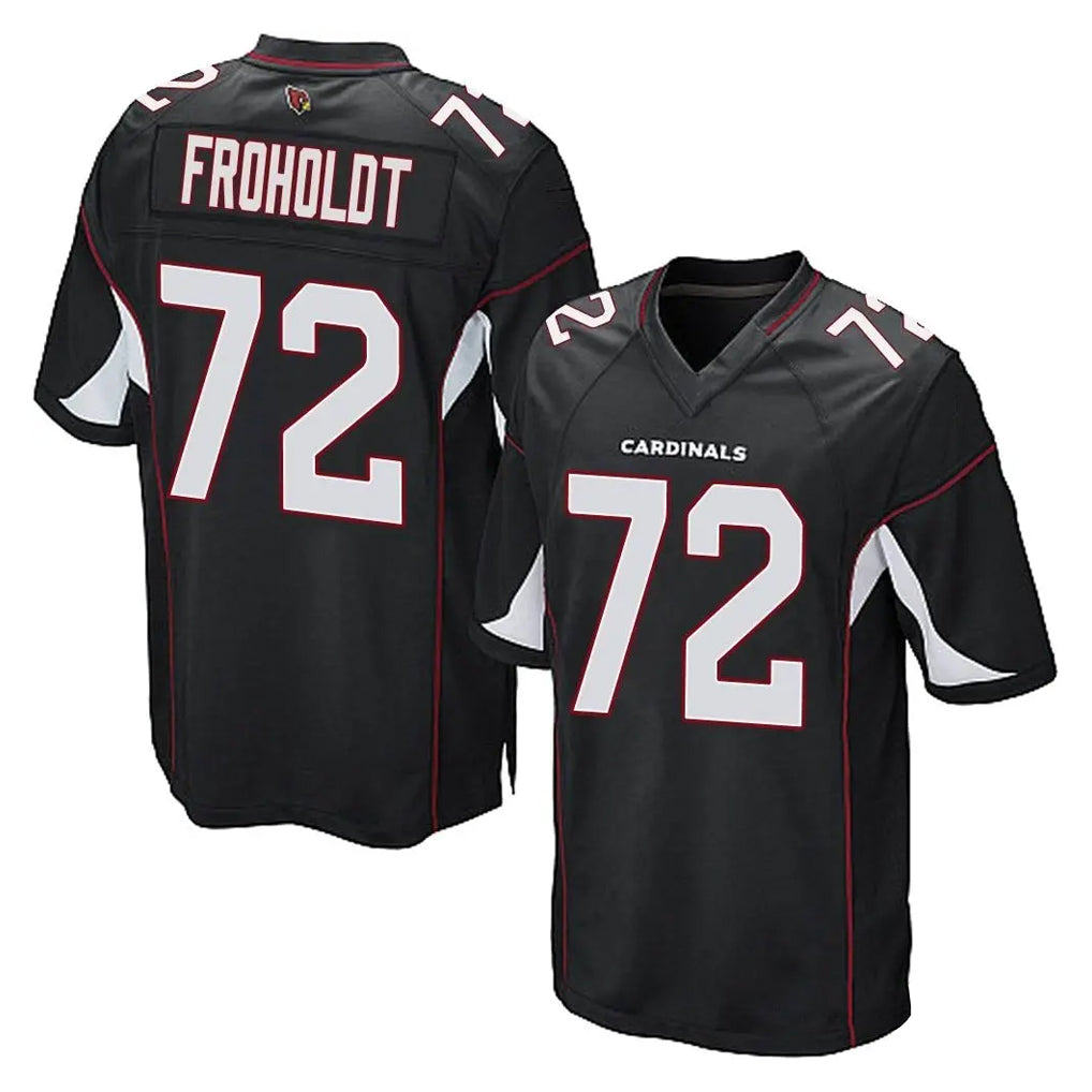 A.Cardinals #72 Hjalte Froholdt Player Black Home Game Ddoa Stitched Jerseys