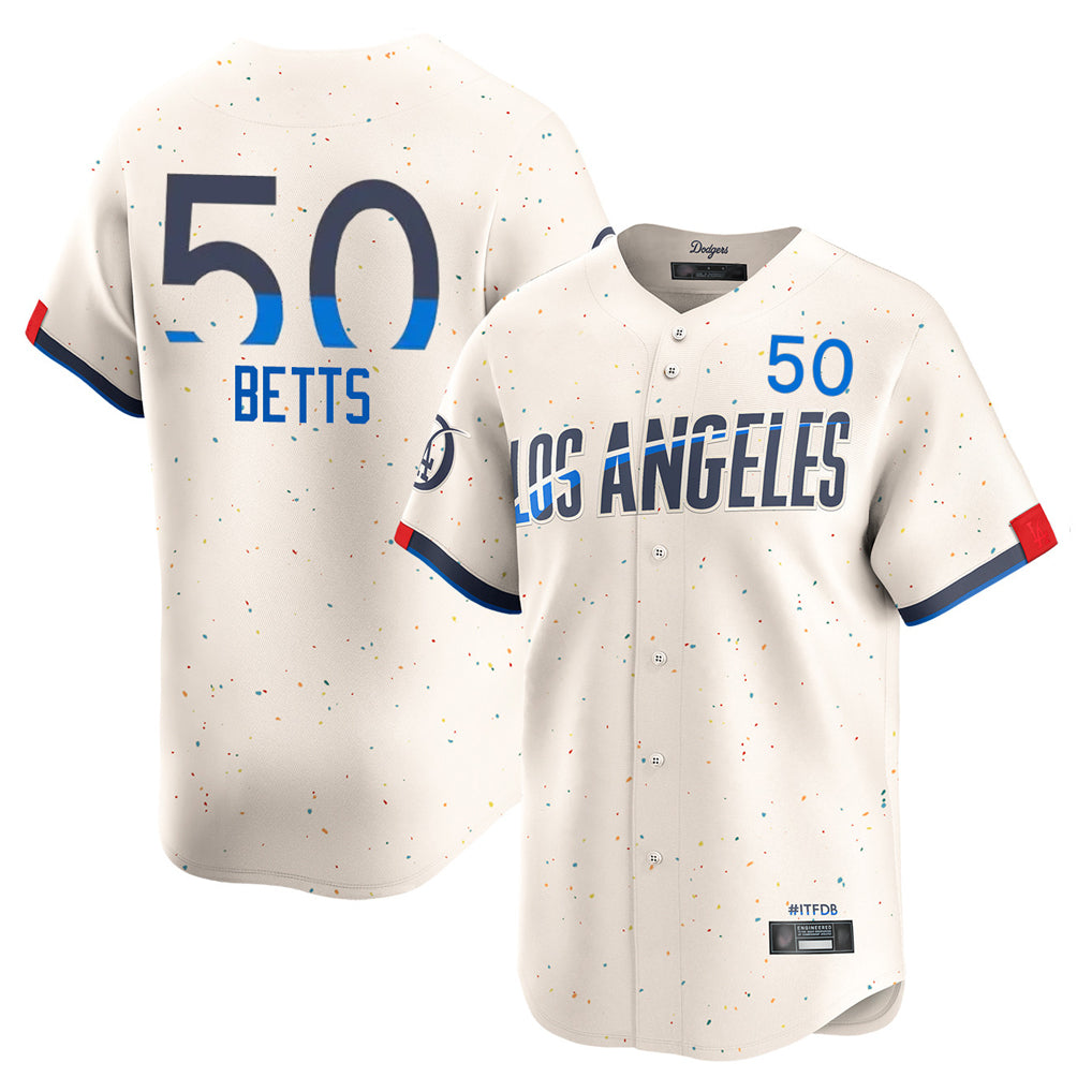 LA.Dodgers #50 Mookie Betts Player Cream City Connect Limited Home Ddoa Stitched Jerseys
