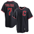 C.Guardians #7 George Valera Player Navy Home Game Ddoa Stitched Jerseys