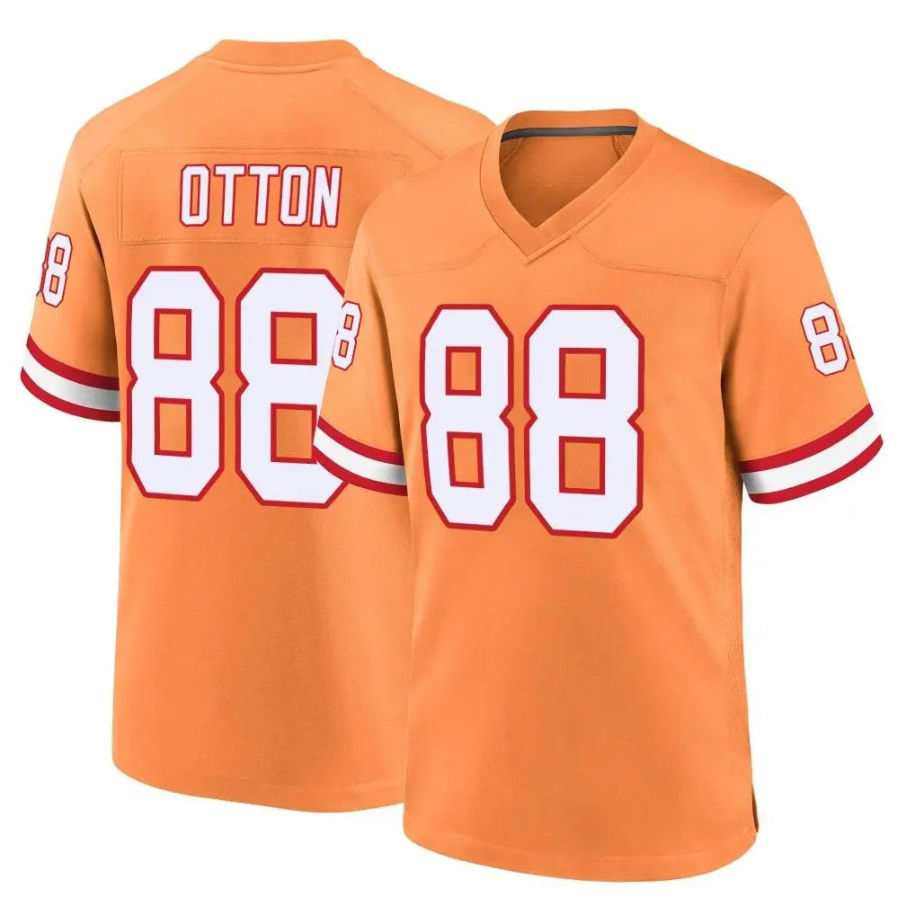 TB.Buccaneers #88 Cade Otton Player Orange Throwback Home Game Ddoa Stitched Jerseys