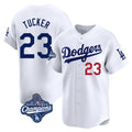 LA.Dodgers #23 Kyle Tucker Player White World Series Meet Limited Home Ddoa Stitched Jerseys