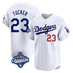 LA.Dodgers #23 Kyle Tucker Player White World Series Meet Limited Home Ddoa Stitched Jerseys
