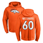 D.Broncos #60 Luke Wattenberg Player Orange Pullover Hoodie Limited Ddoa Stitched Jerseys