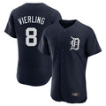 D.Tigers #8 Matt Vierling Player Navy Limited Elite Home Ddoa Stitched Jerseys