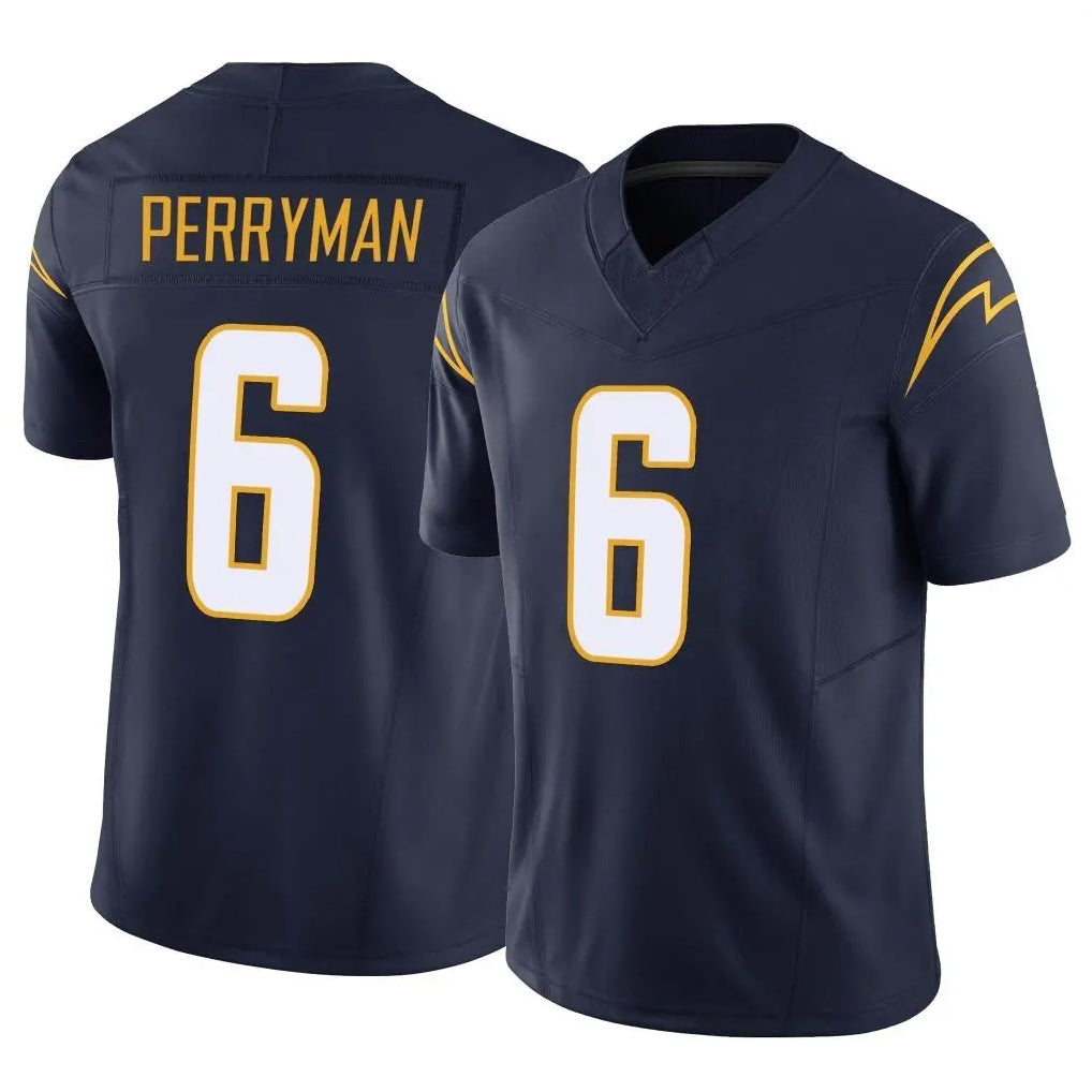 LA.Chargers #6 Denzel Perryman Player Navy Limited Vapor F.U.S.E. Home Game Ddoa Stitched Jerseys