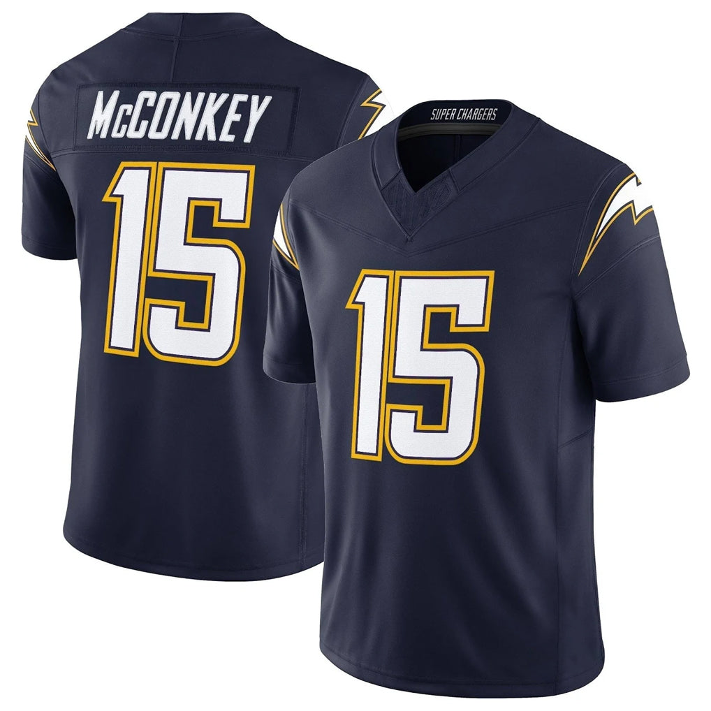 LA.Chargers #15 Ladd McConkey Player Navy Vapor F.U.S.E. Limited Home Game Ddoa Stitched Jerseys