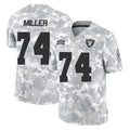 LV.Raiders #74 Kolton Miller Player Arctic Camo Salute To Service Limited Game Ddoa Stitched Jerseys