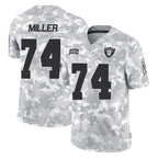 LV.Raiders #74 Kolton Miller Player Arctic Camo Salute To Service Limited Game Ddoa Stitched Jerseys