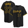 P.Pirates #32 Henry Davis Player Black Snake Skin City Home Limited Ddoa Stitched Jerseys
