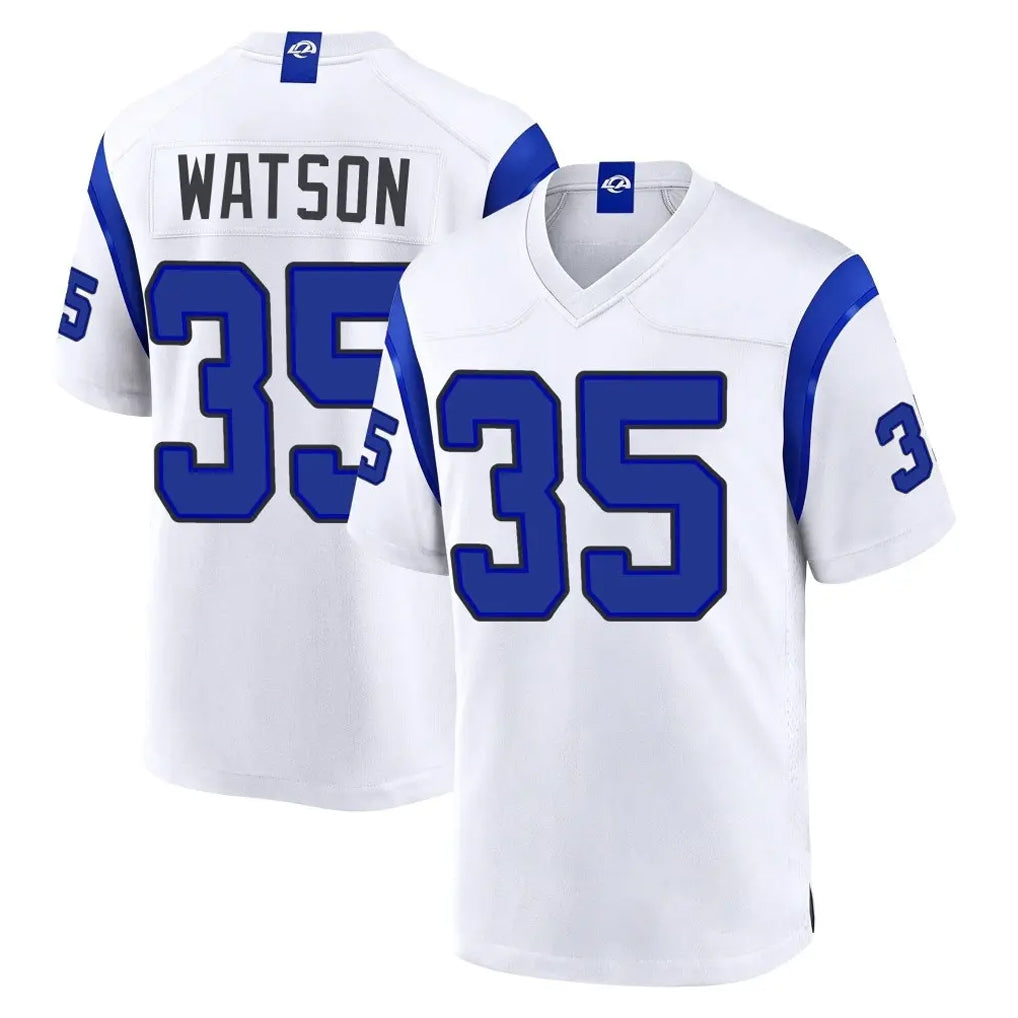 LA.Rams #35 Jaylen Watson Player White Fearsome Home Game Ddoa Stitched Jerseys