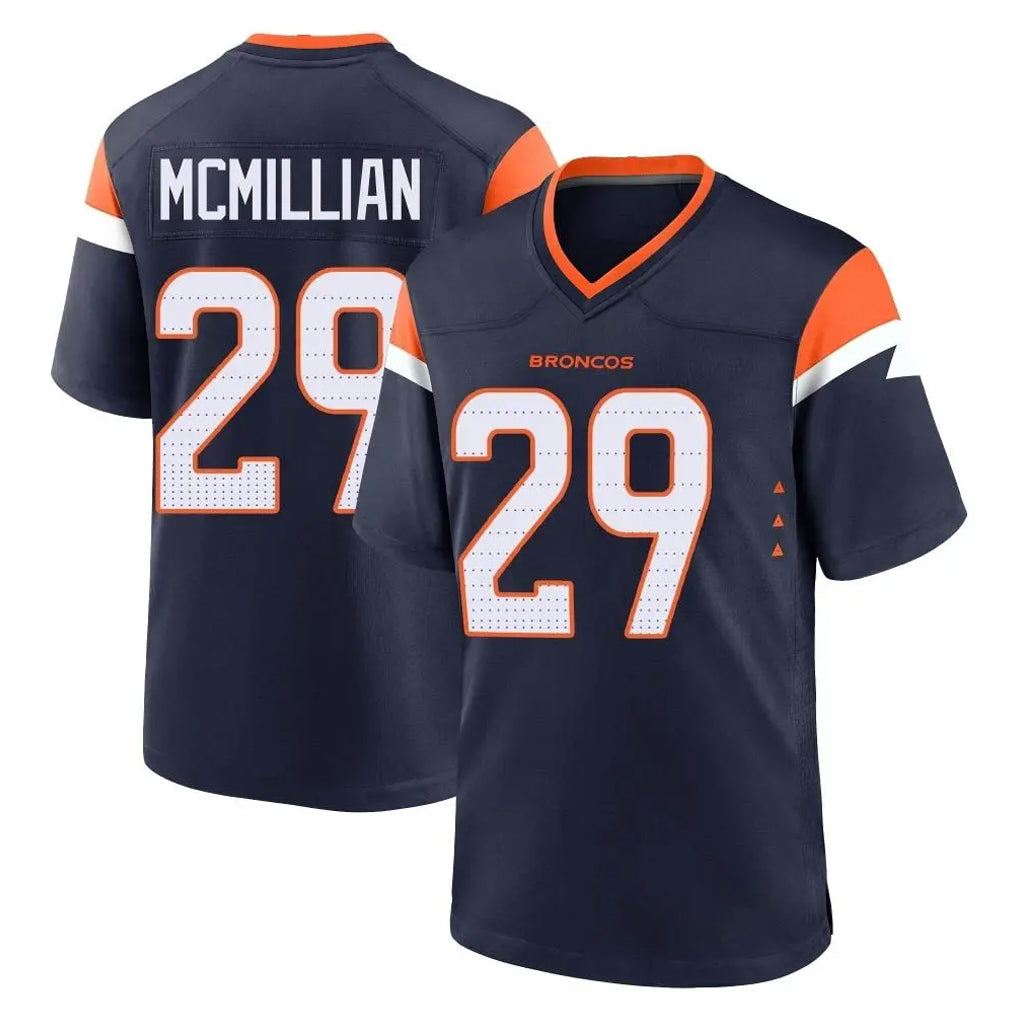 D.Broncos #29 Ja'Quan McMillian Player Navy Home Game Ddoa Stitched Jerseys