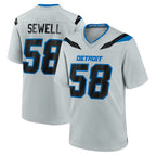 D.Lions #58 Penei Sewell Player Silver 2026 Rivalries Collection Home Game Ddoa Stitched Jerseys