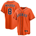 H.Astros #8 Christian Walker Player Orange Home Game Ddoa Stitched Jerseys