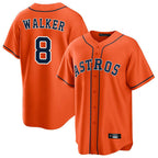 H.Astros #8 Christian Walker Player Orange Home Game Ddoa Stitched Jerseys