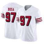SF.49ers #97 Nick Bosa Player White Limited Alternate Vapor F.U.S.E. Home Game Ddoa Stitched Jerseys
