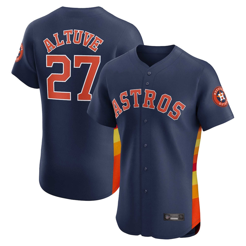 H.Astros #27 Jose Altuve Player Navy Limited Elite Home Ddoa Stitched Jerseys