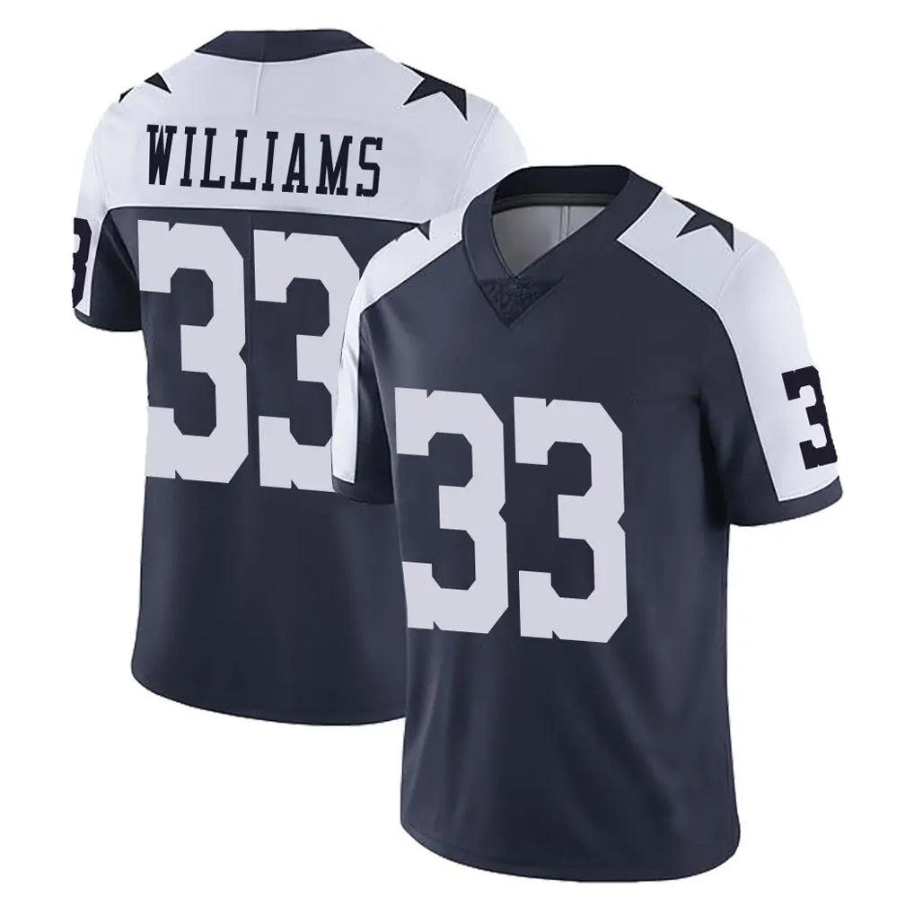 D.Cowboys #33 Javonte Williams Player Navy-White Limited Alternate Vapor Untouchable Home Game Ddoa Stitched Jerseys
