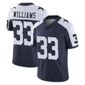 D.Cowboys #33 Javonte Williams Player Navy-White Limited Alternate Vapor Untouchable Home Game Ddoa Stitched Jerseys