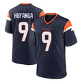 D.Broncos #9 Talanoa Hufanga Player Navy Home Game Ddoa Stitched Jerseys