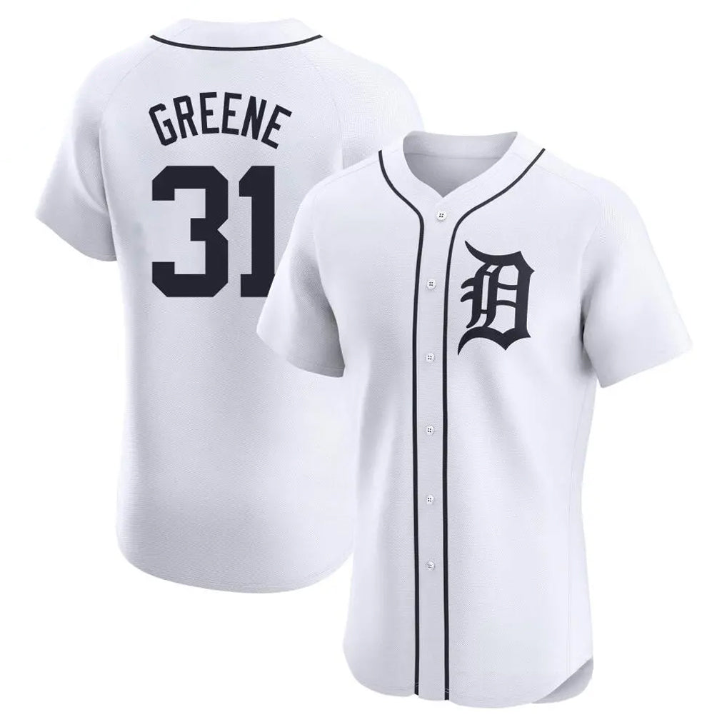 D.Tigers #31 Riley Greene Player White Limited Elite Home Ddoa Stitched Jerseys