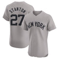 NY.Yankees #27 Giancarlo Stanton Player Gray Limited Elite Home Ddoa Stitched Jerseys