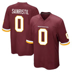 W.Commanders #0 Mike Sainristil Player Burgundy Team Color Home Game Ddoa Stitched Jerseys
