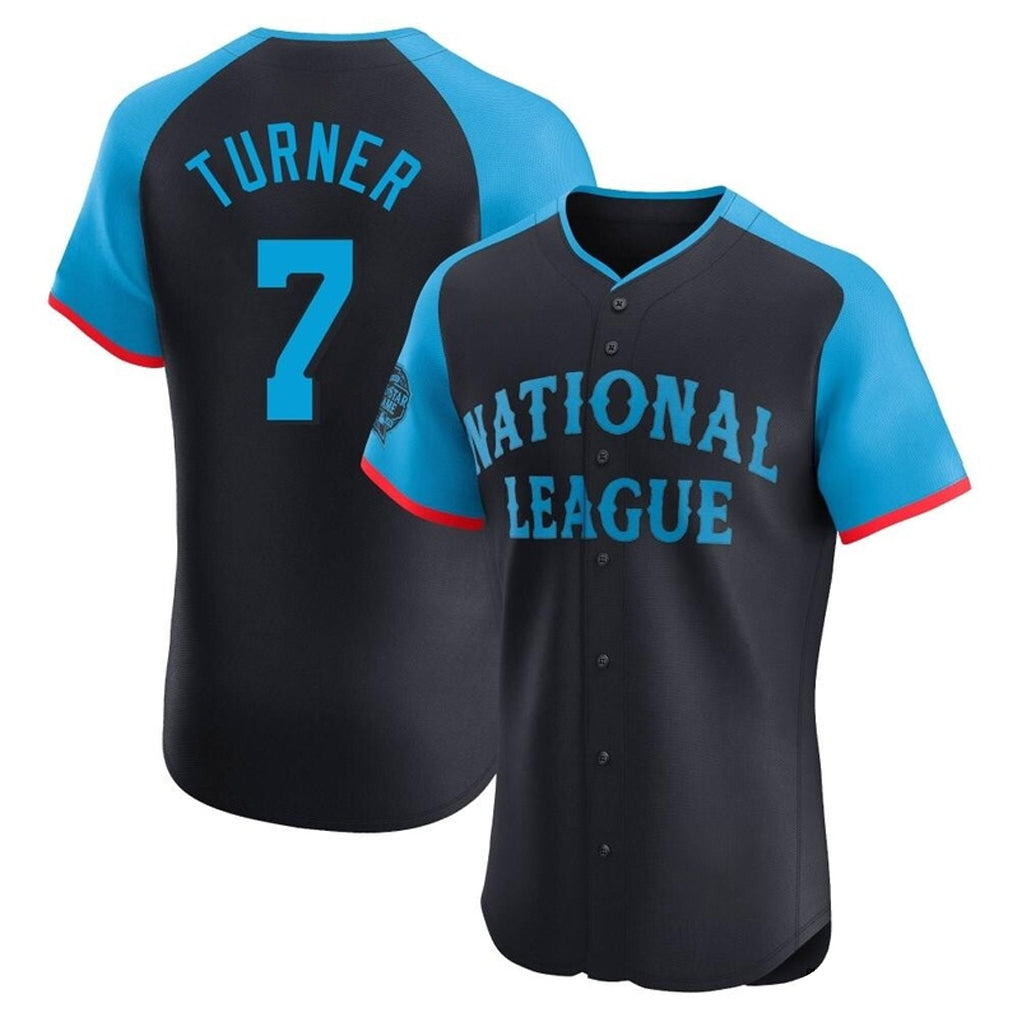 P.Phillies #7 Trea Turner Player Navy National League All-Star Limited Elite Ddoa Stitched Jerseys