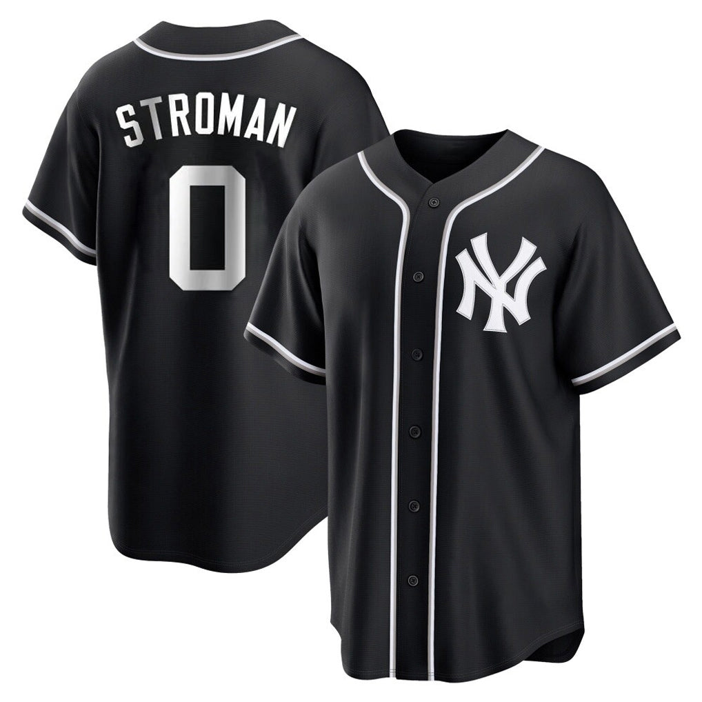 NY.Yankees #0 Marcus Stroman Player Black Out Game Home Ddoa Stitched Jerseys
