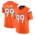 D.Broncos #99 Zach Allen Player Orange Vapor F.U.S.E. Limited Home Game Ddoa Stitched Jerseys