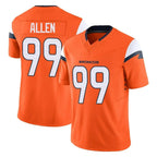 D.Broncos #99 Zach Allen Player Orange Vapor F.U.S.E. Limited Home Game Ddoa Stitched Jerseys