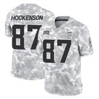M.Vikings #87 T.J. Hockenson Player Arctic Camo Salute To Service Limited Game Ddoa Stitched Jerseys