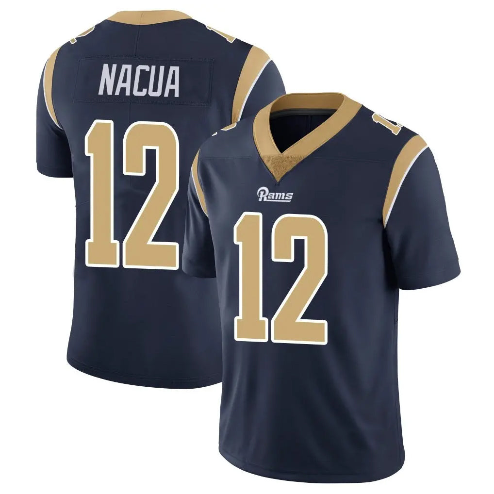 LA.Rams #12 Puka Nacua Player Navy Limited Vapor Untouchable Home Game Ddoa Stitched Jerseys