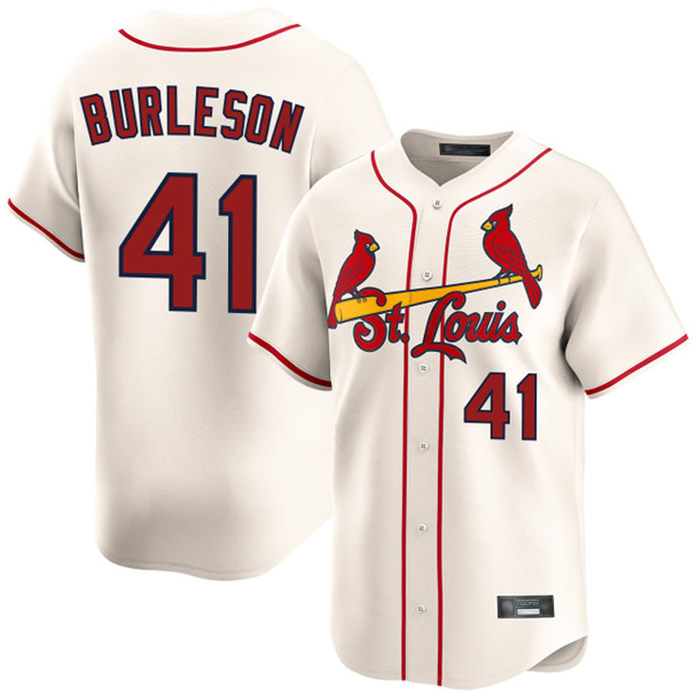 St. Louis Cardinals #41 Alec Burleson Player Cream Home Limited Ddoa Stitched Jerseys