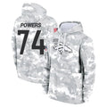 D.Broncos #74 Ben Powers Player Arctic Camo Salute to Service Hoodies Limited Game Ddoa Stitched Jerseys