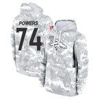 D.Broncos #74 Ben Powers Player Arctic Camo Salute to Service Hoodies Limited Game Ddoa Stitched Jerseys