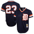 D.Tigers #23 Kirk Gibson Player Navy Mitchell & Ness 1984 Mesh Batting Practice  T-shirt Ddoa Stitched Jerseys
